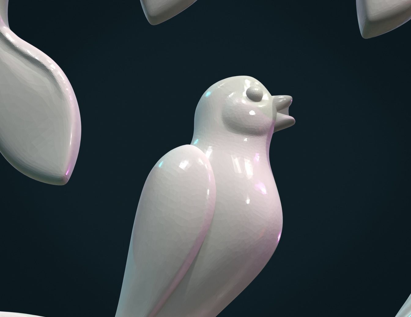 Bird pendant 3D print model_11