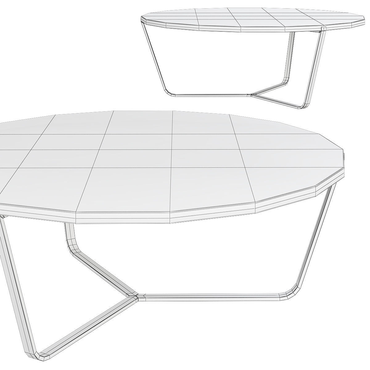 VG New Trend DOLOMITI NEW CALACATTA MARBLE COFFEE TABLE3d model Low-poly 3D model_1