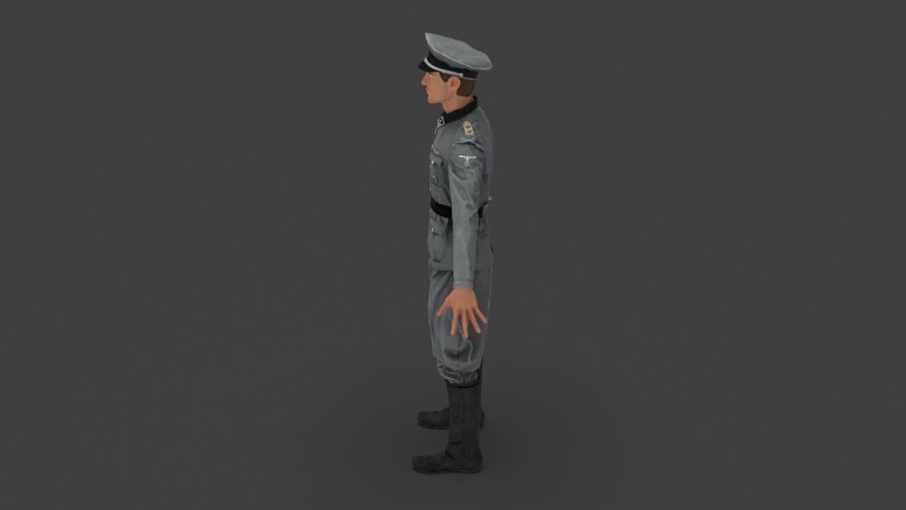 Herr Kommandant Low-poly 3D model_23