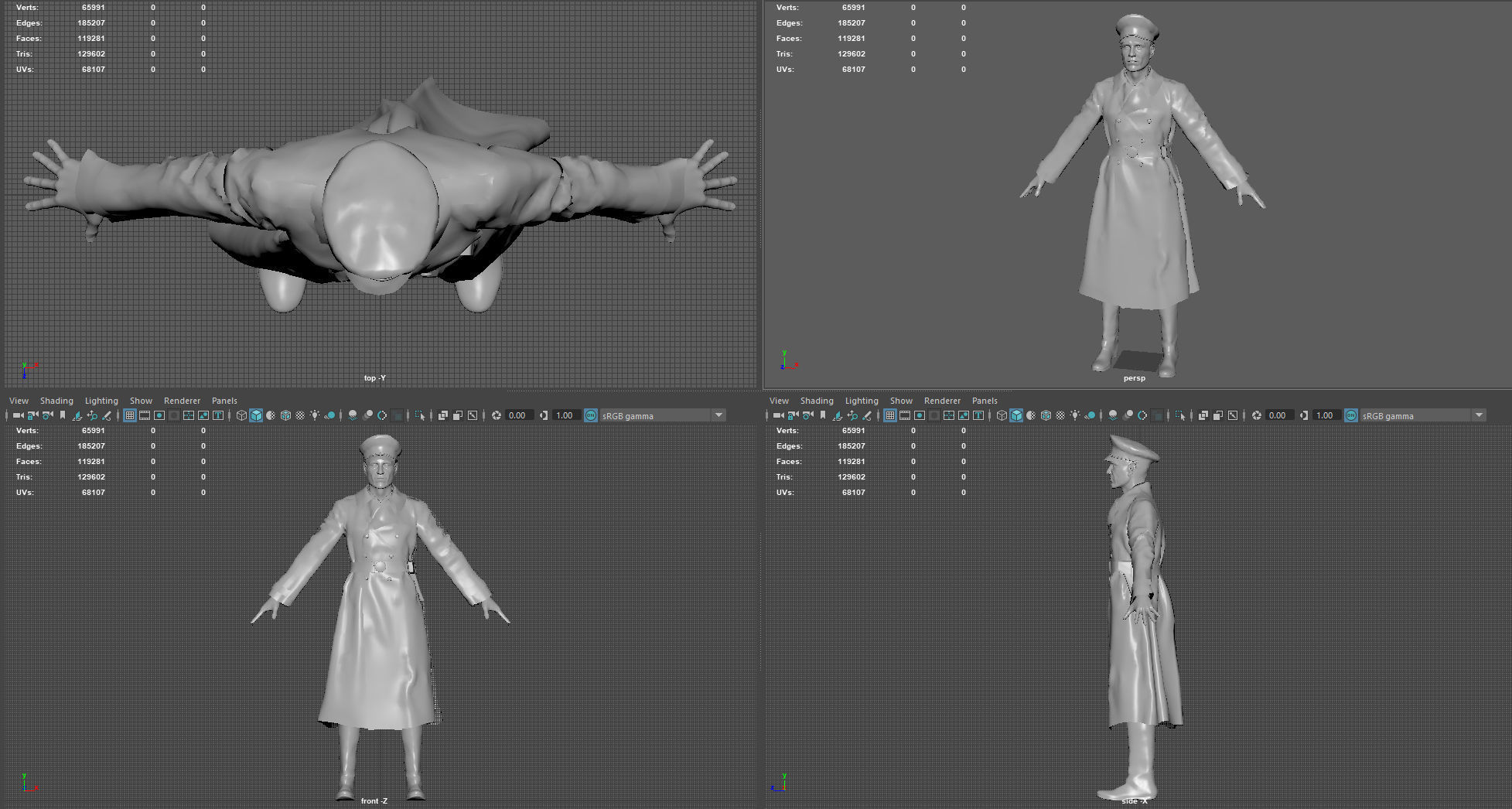 Herr Kommandant Low-poly 3D model_21