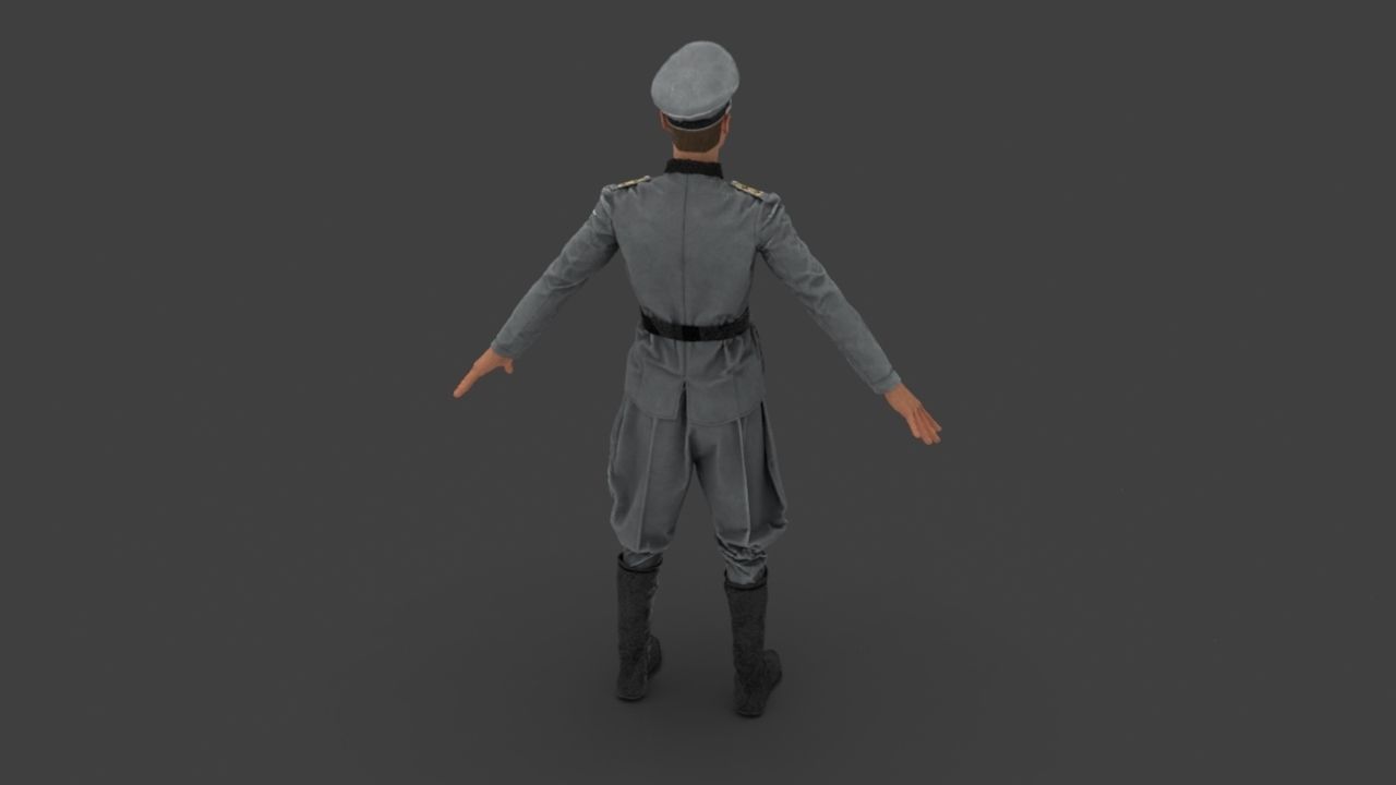 Herr Kommandant Low-poly 3D model_25