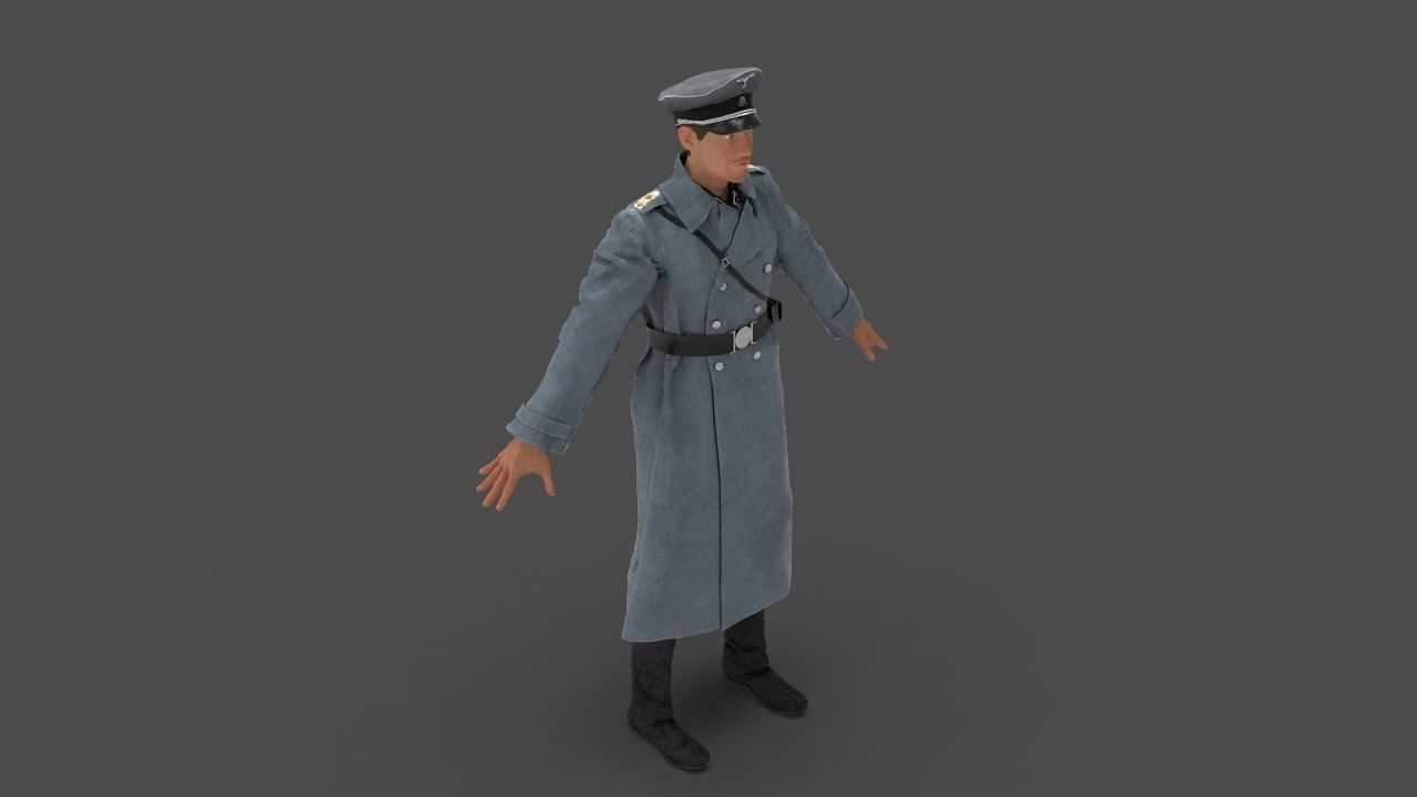 Herr Kommandant Low-poly 3D model_30