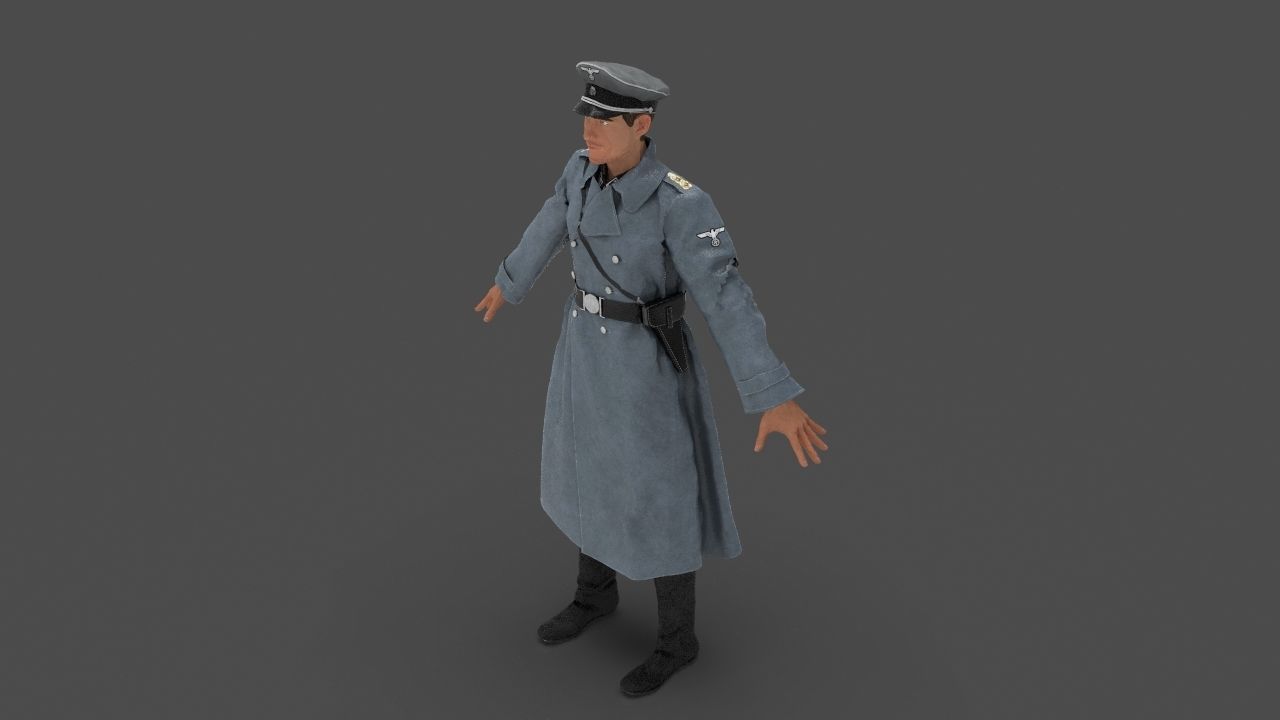 Herr Kommandant Low-poly 3D model_29