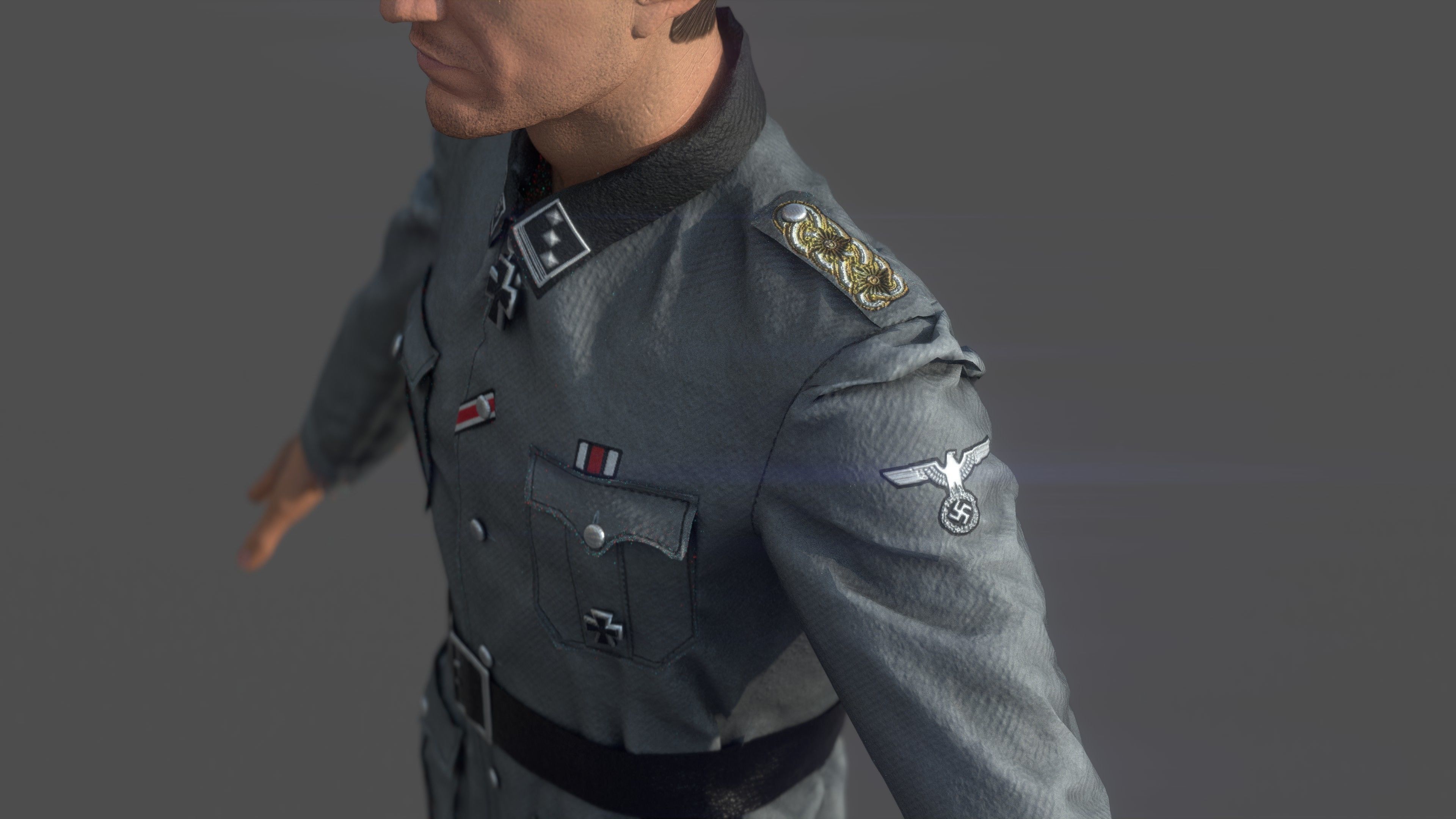 Herr Kommandant Low-poly 3D model_5