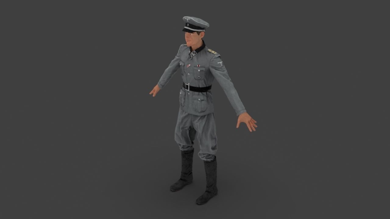 Herr Kommandant Low-poly 3D model_24