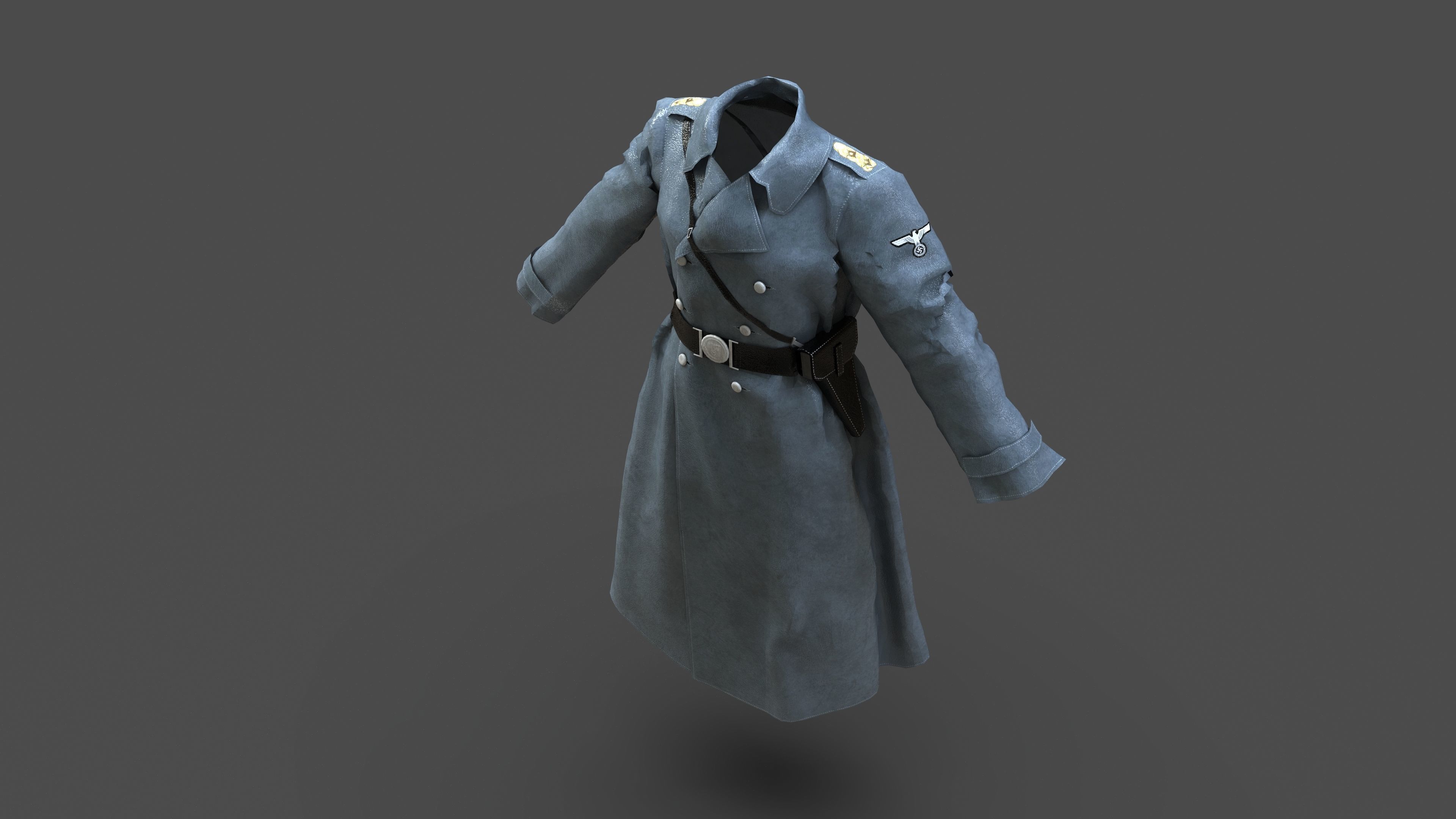 Herr Kommandant Low-poly 3D model_8