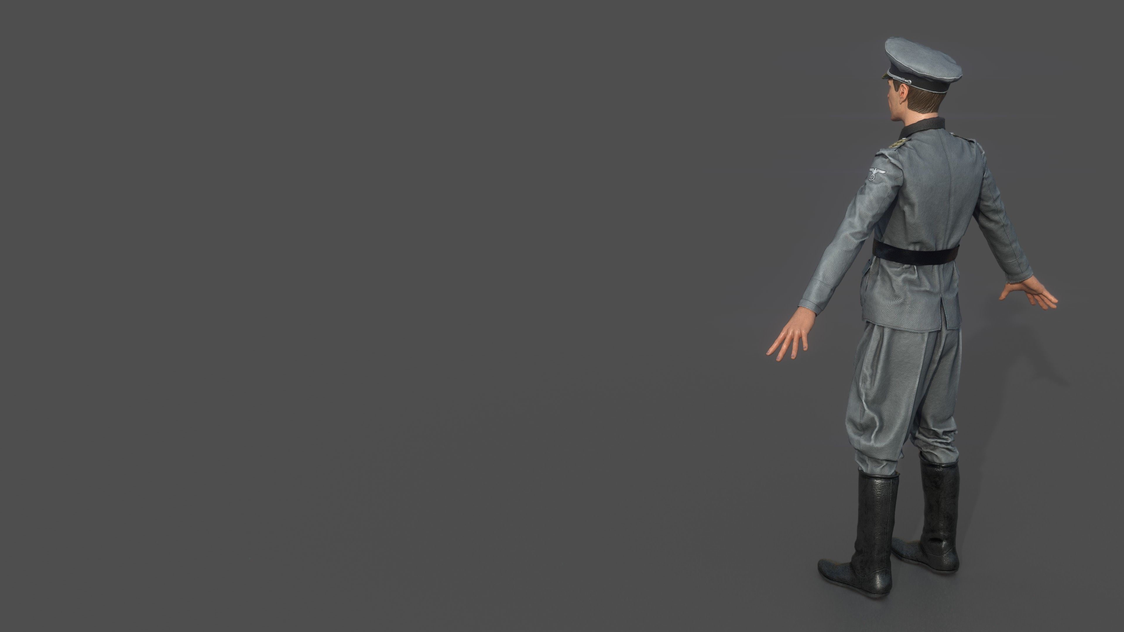 Herr Kommandant Low-poly 3D model_17