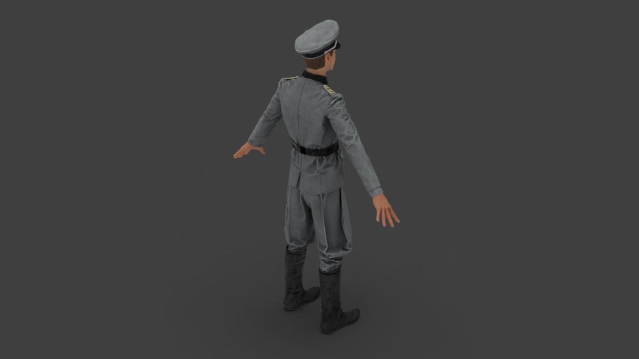 Herr Kommandant Low-poly 3D model_26