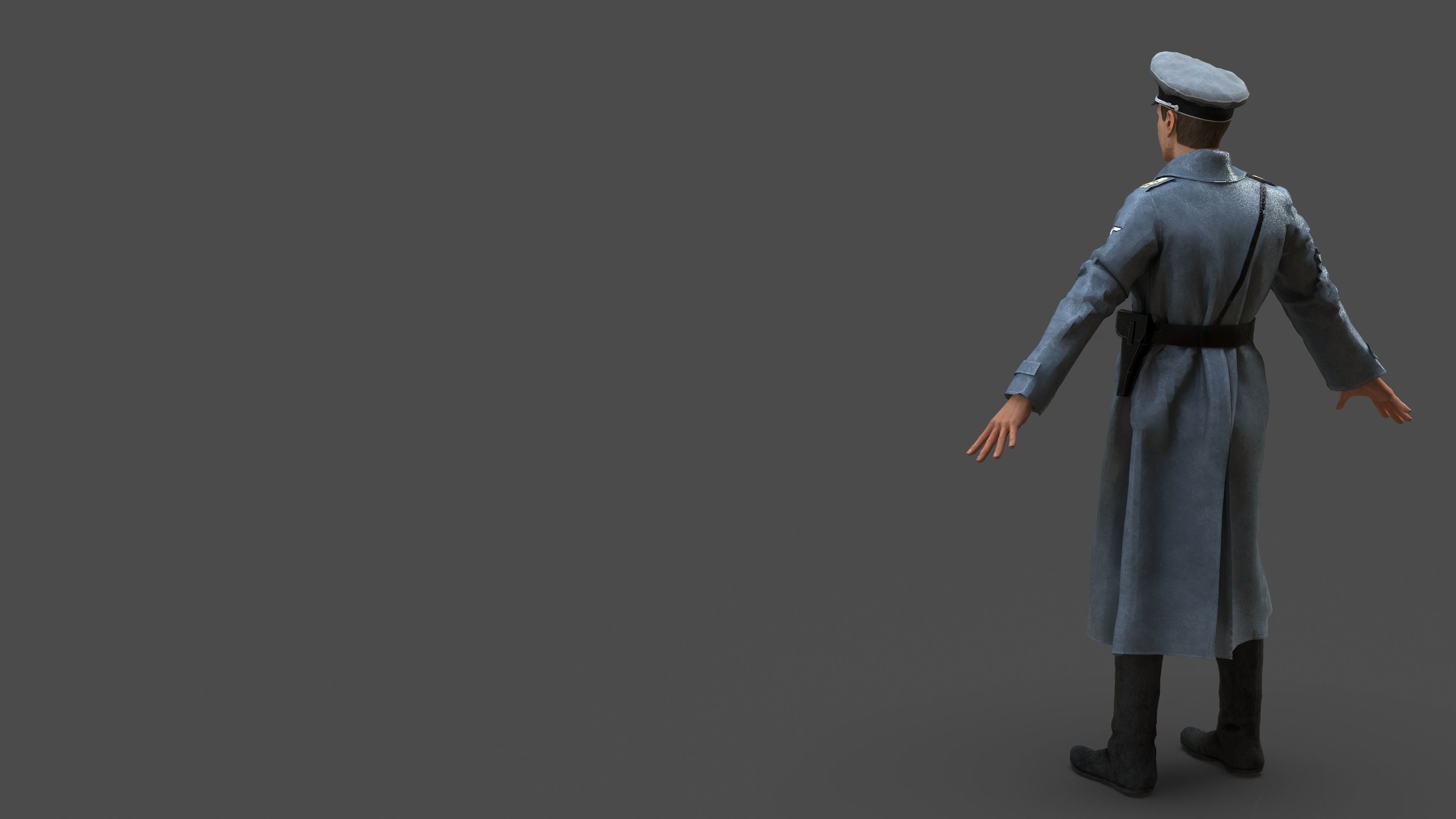 Herr Kommandant Low-poly 3D model_9