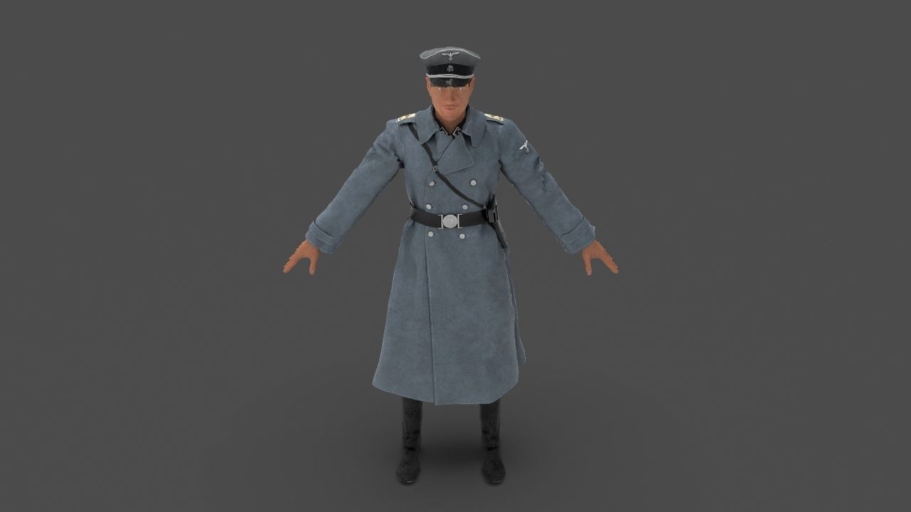 Herr Kommandant Low-poly 3D model_34