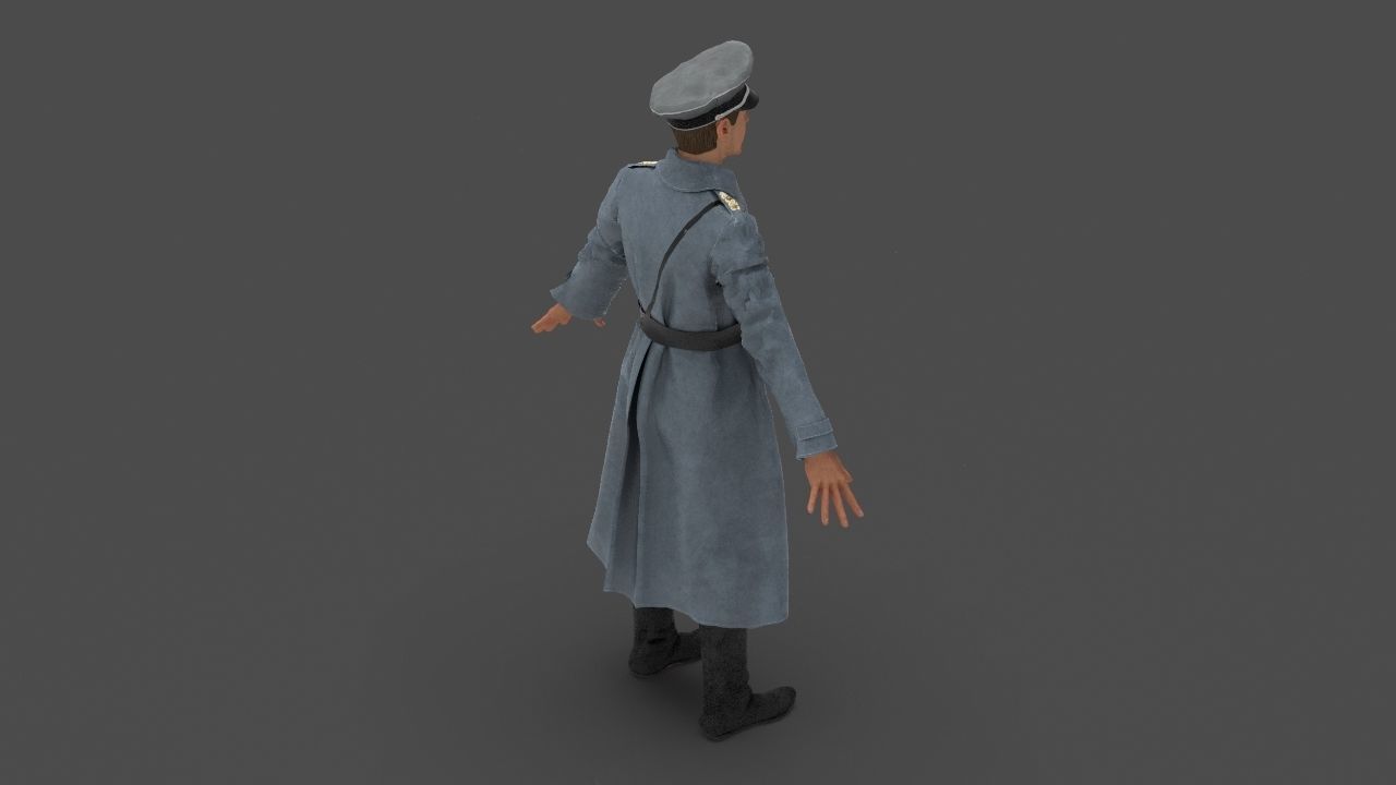 Herr Kommandant Low-poly 3D model_31
