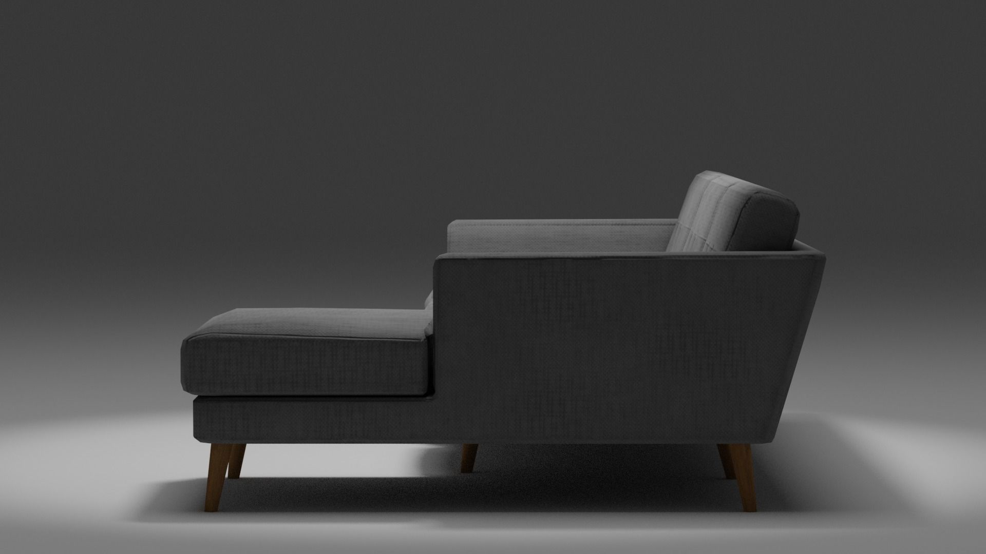 Fabric Couch - Game Ready Low-poly 3D model_6