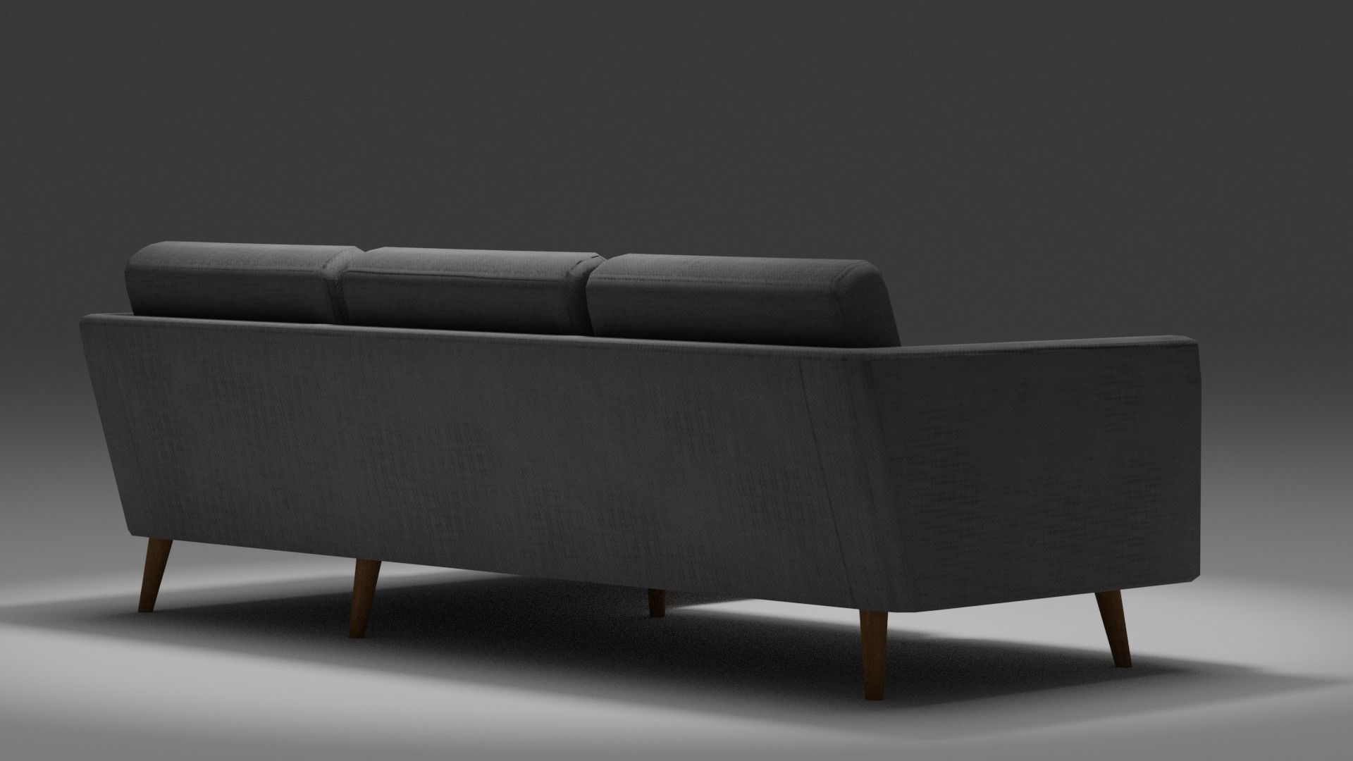 Fabric Couch - Game Ready Low-poly 3D model_3