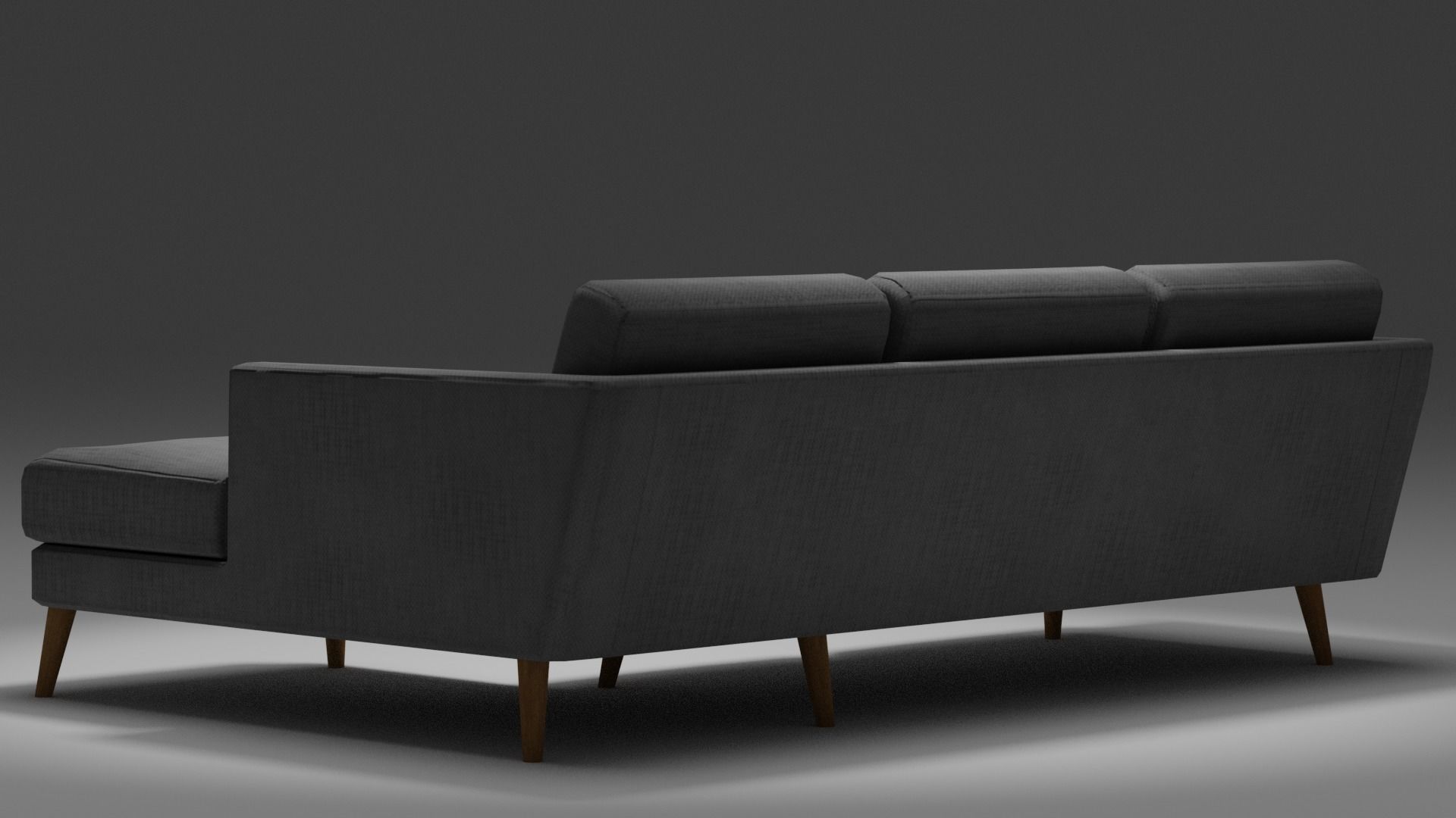 Fabric Couch - Game Ready Low-poly 3D model_5
