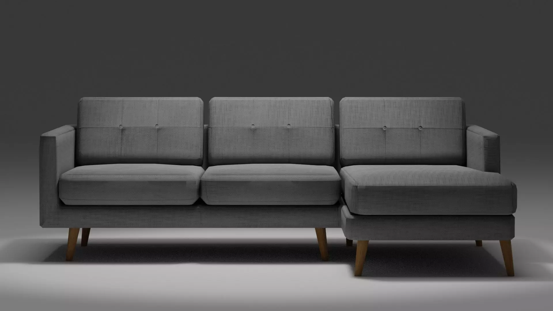 Fabric Couch - Game Ready Low-poly 3D model_0