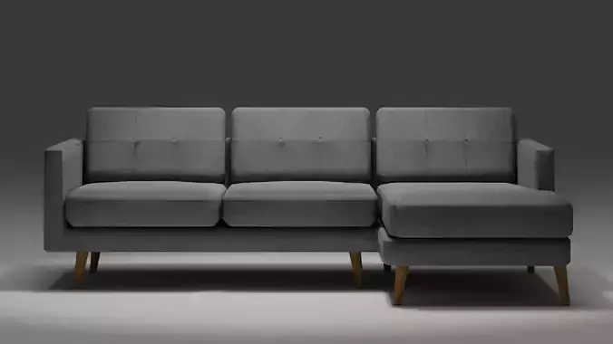 Fabric Couch - Game Ready