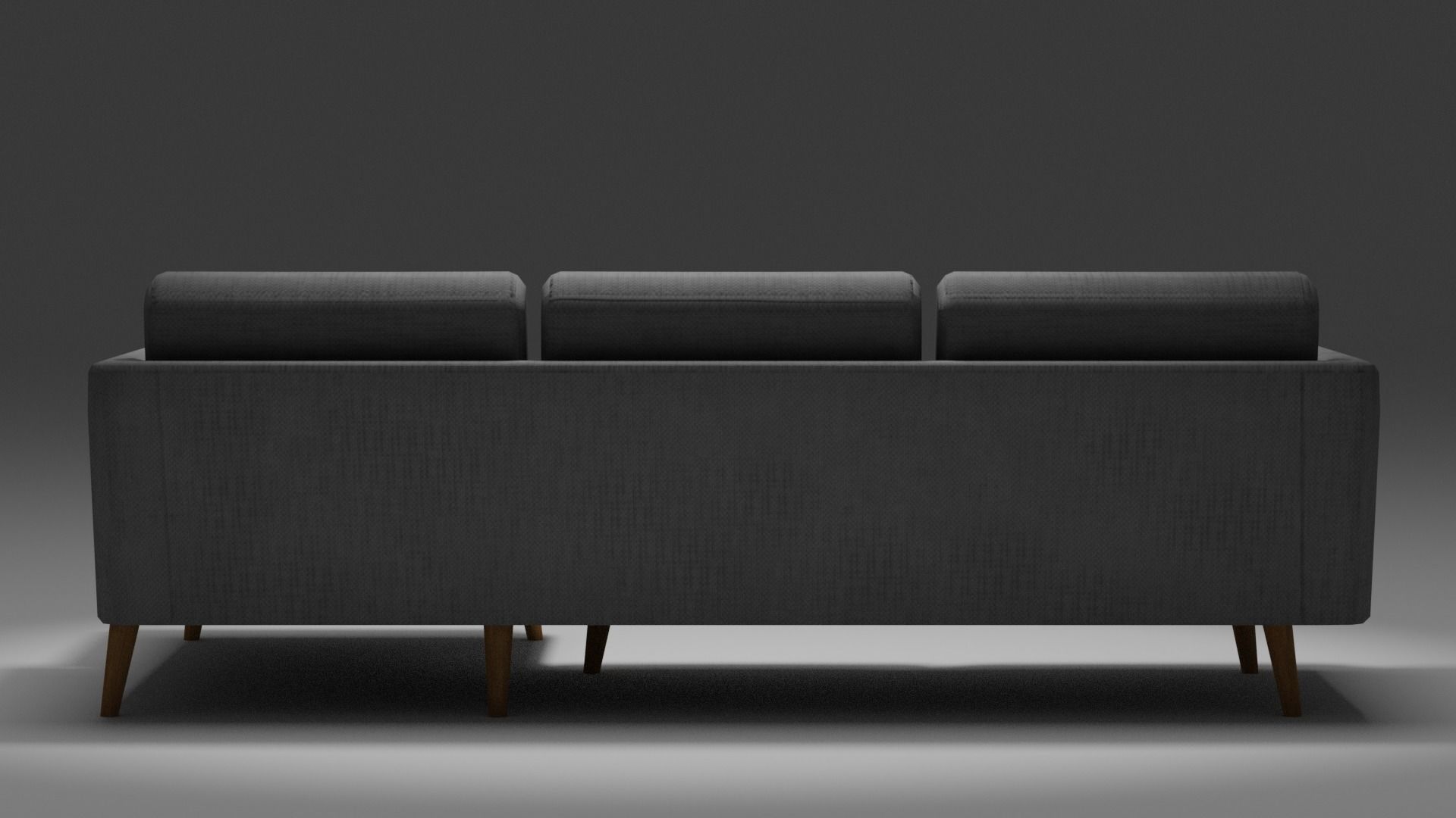Fabric Couch - Game Ready Low-poly 3D model_4