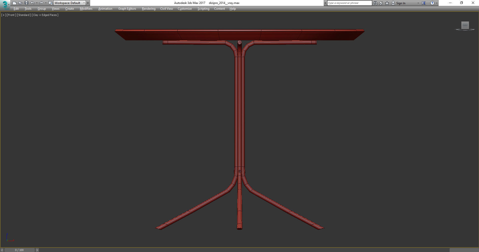 WALNUT GENIUS COFFEE TABLE 3d model Low-poly 3D model_2