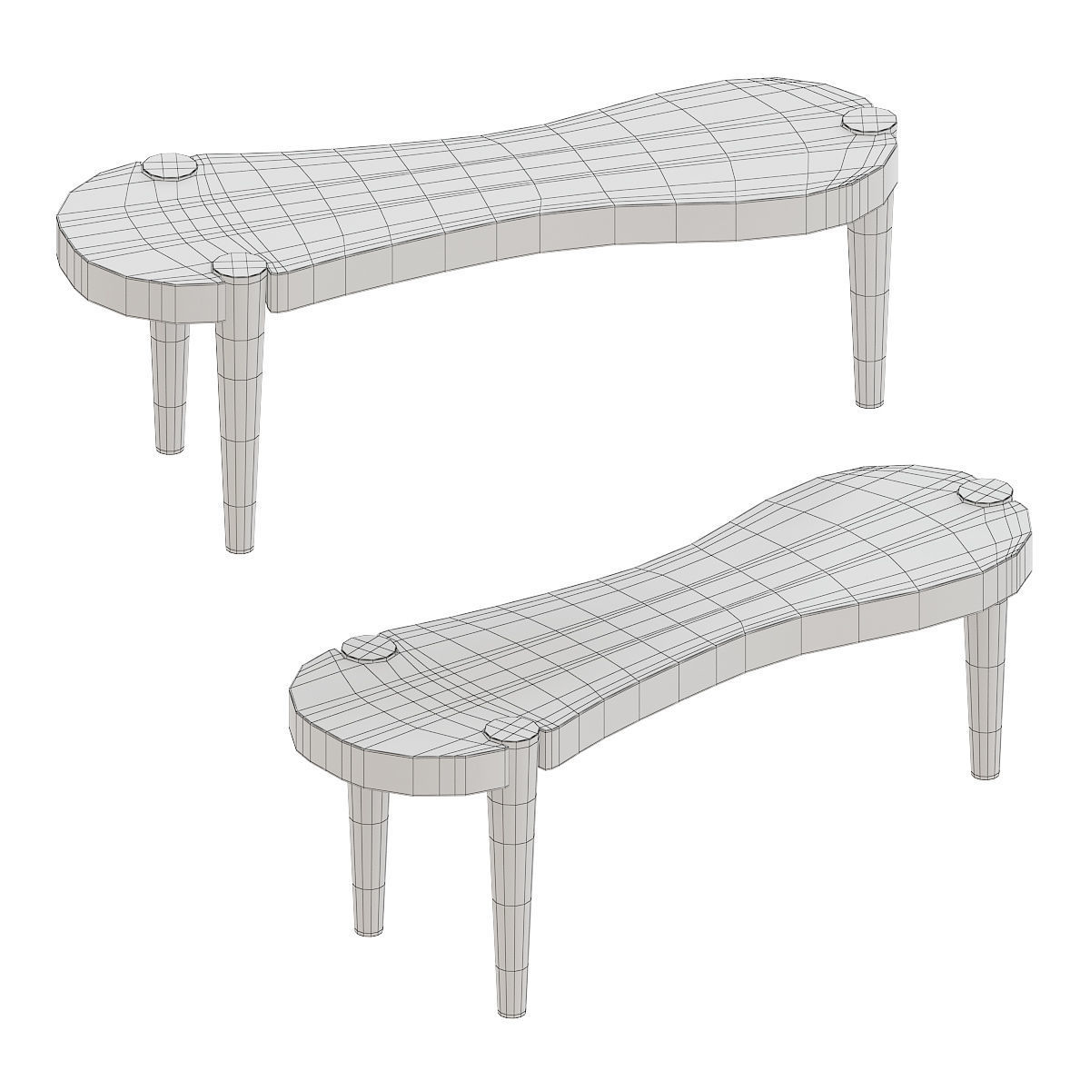 OTTAVIANO BRIAR WOOD COFFEE TABLE 3d model Low-poly 3D model_1