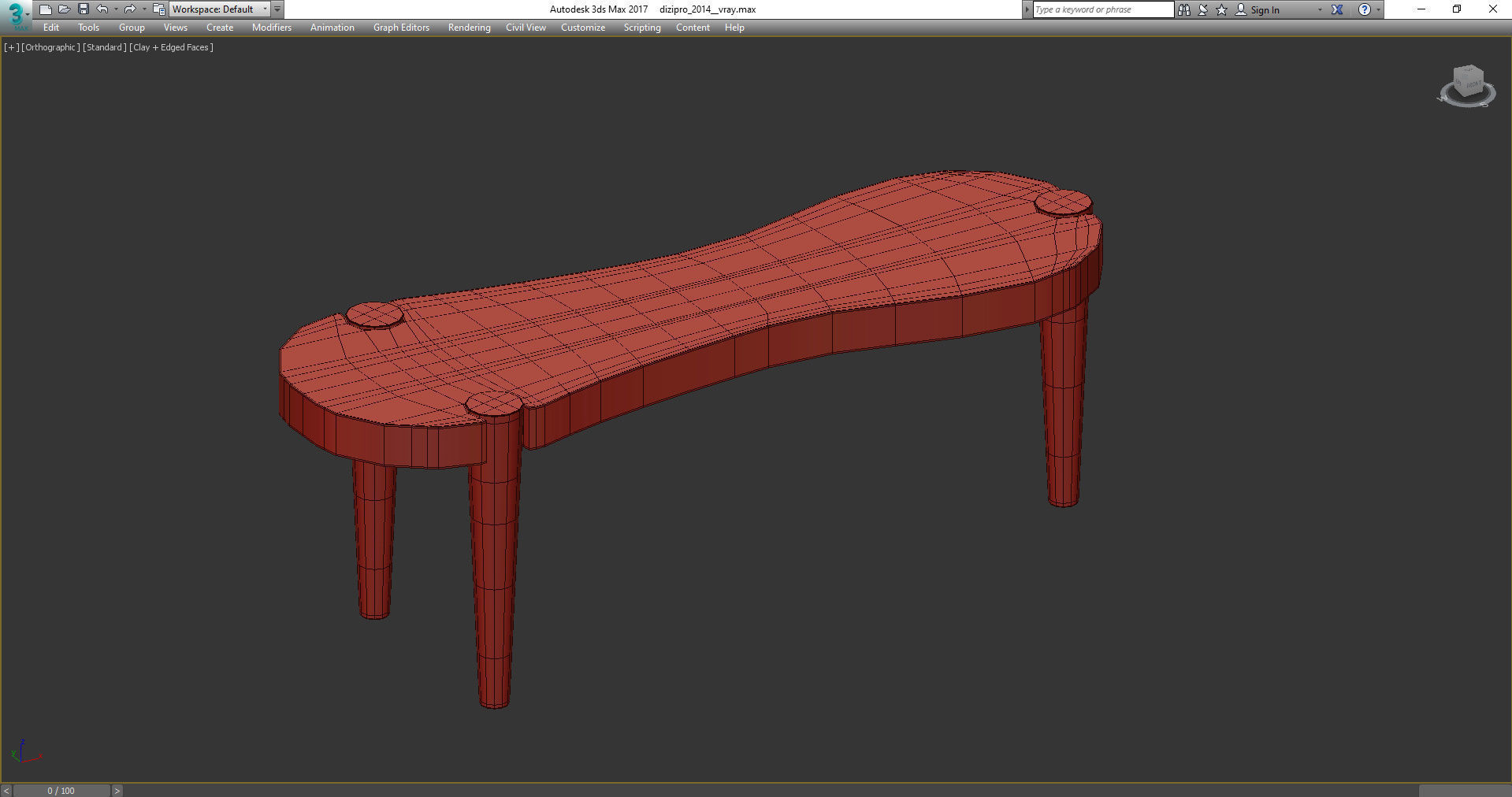 OTTAVIANO BRIAR WOOD COFFEE TABLE 3d model Low-poly 3D model_3