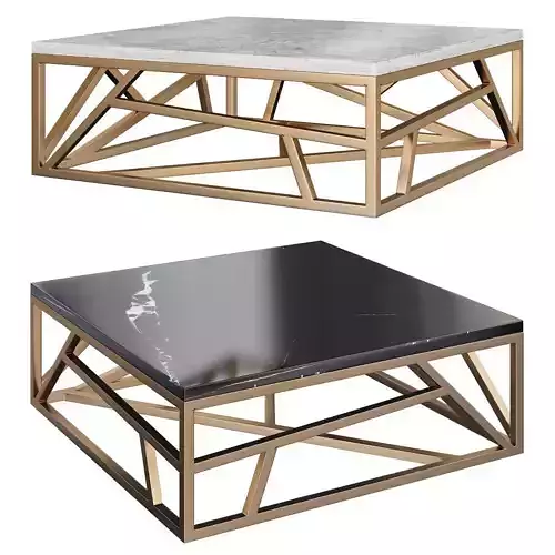 STICKS MARBLE COFFEE TABLE 3d model