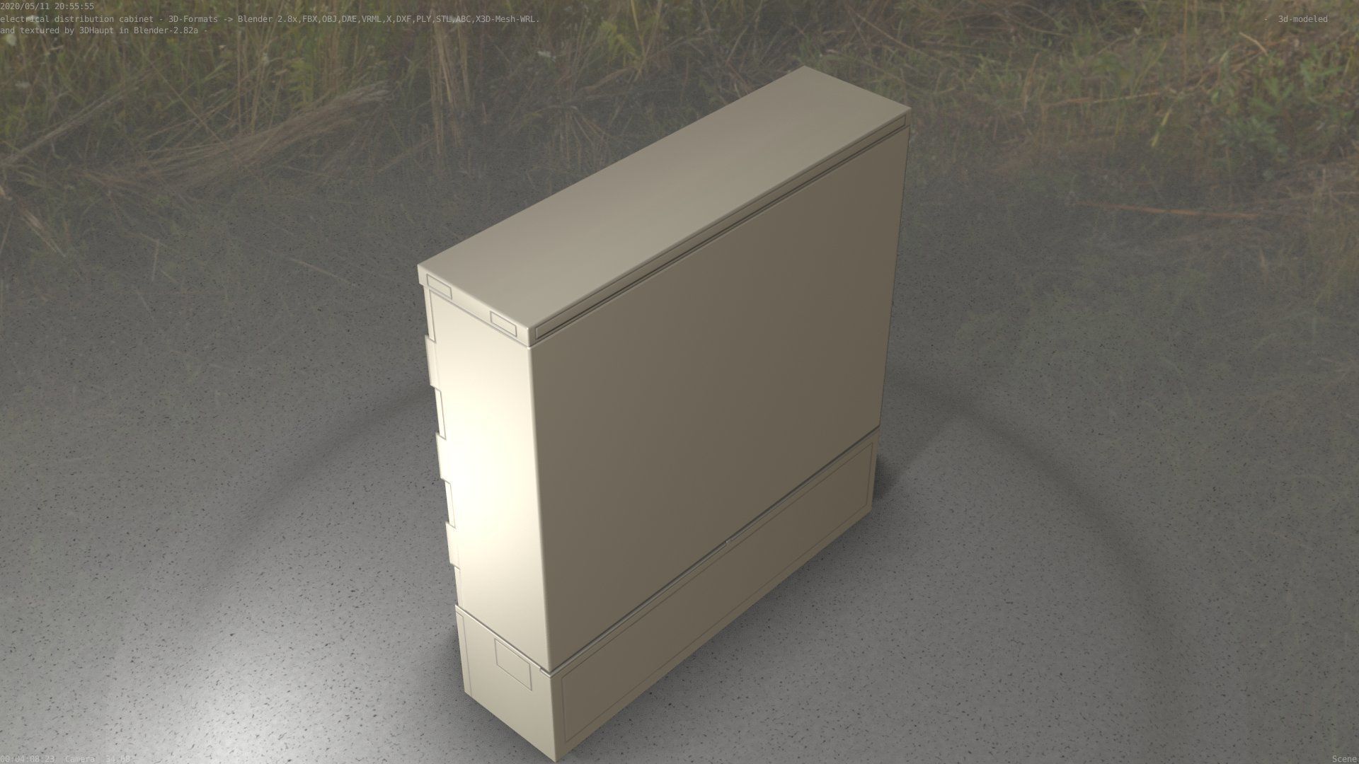 Electrical Distribution Cabinet 60 Low-poly 3D model_76