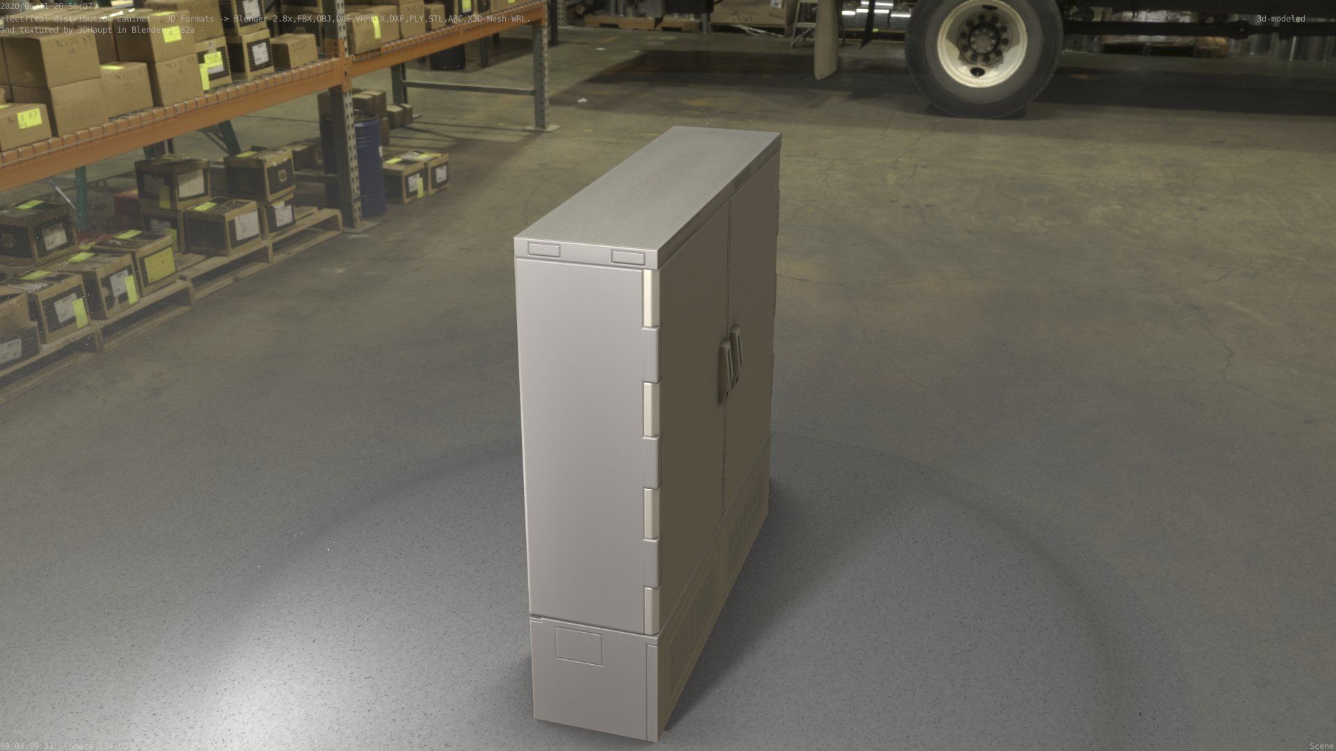 Electrical Distribution Cabinet 60 Low-poly 3D model_88
