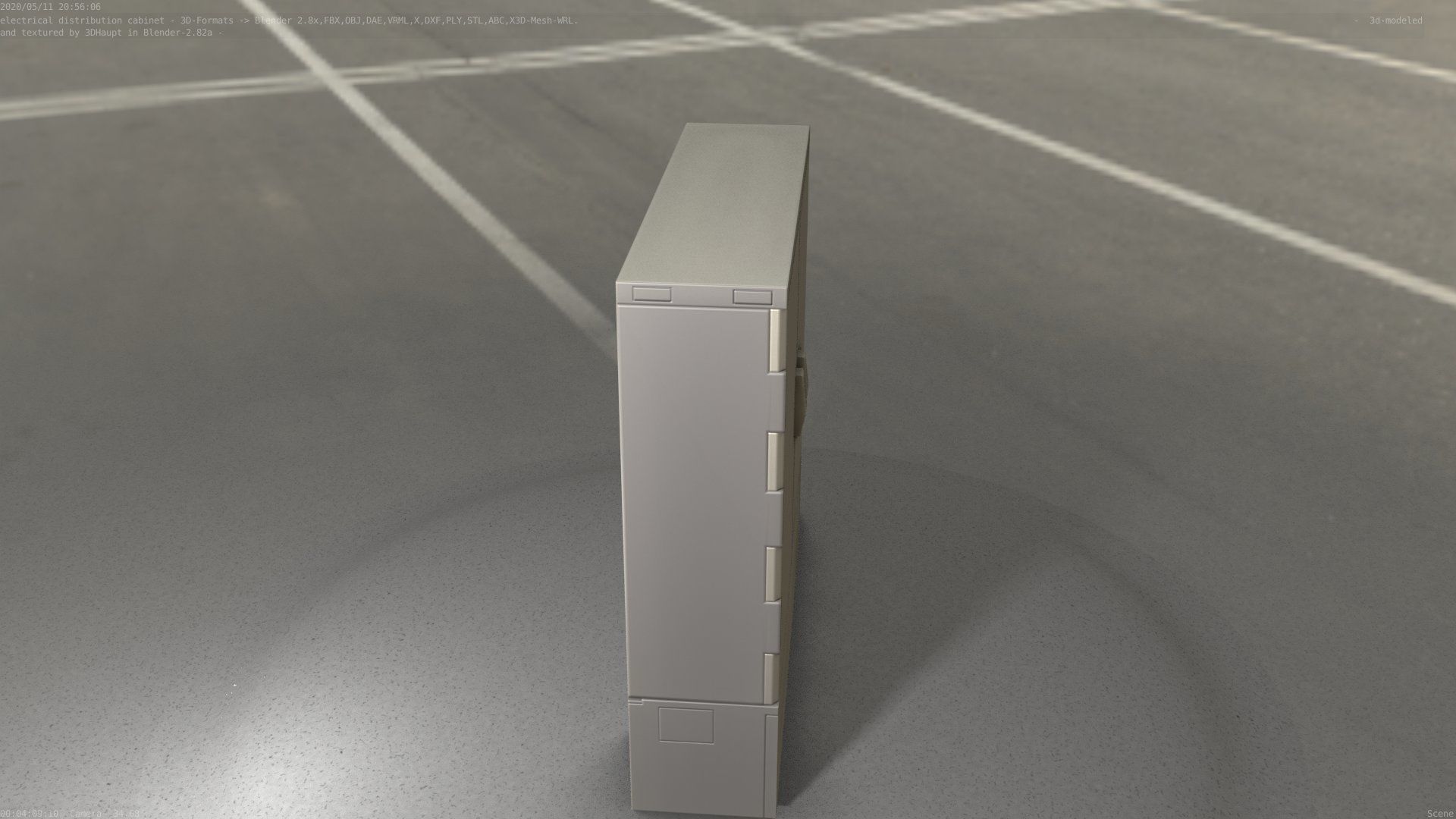Electrical Distribution Cabinet 60 Low-poly 3D model_87