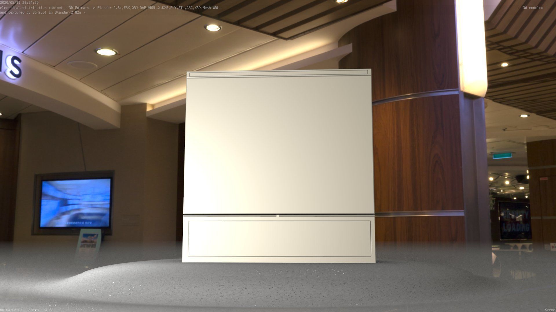 Electrical Distribution Cabinet 60 Low-poly 3D model_14