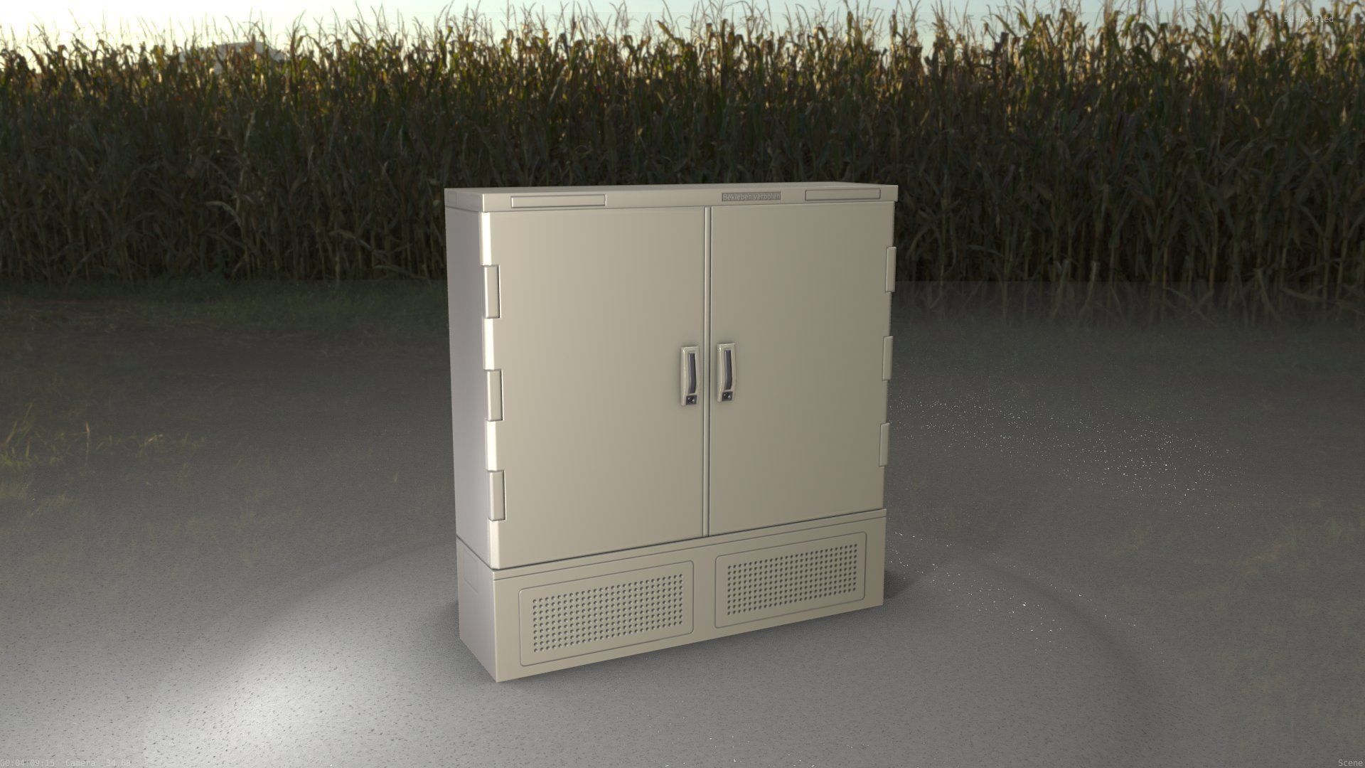 Electrical Distribution Cabinet 60 Low-poly 3D model_92