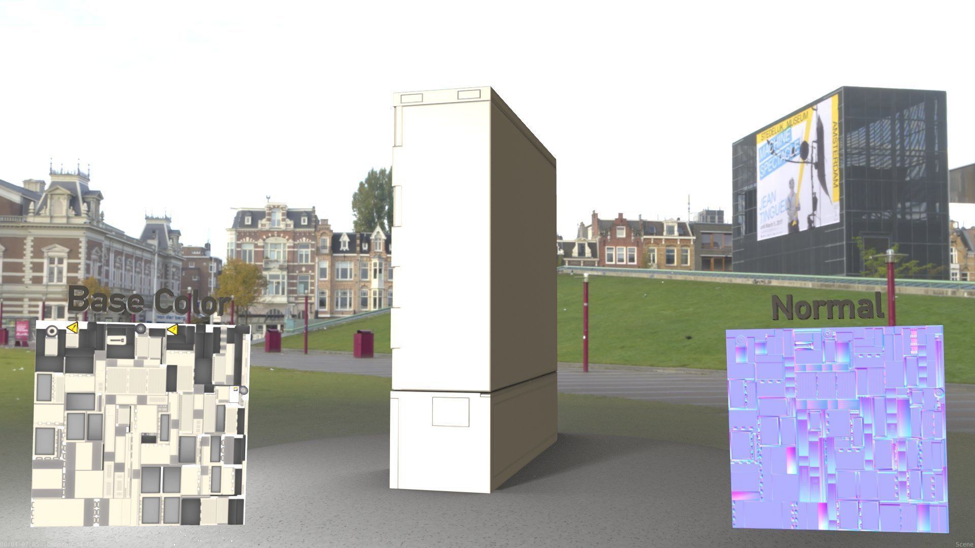 Electrical Distribution Cabinet 60 Low-poly 3D model_34