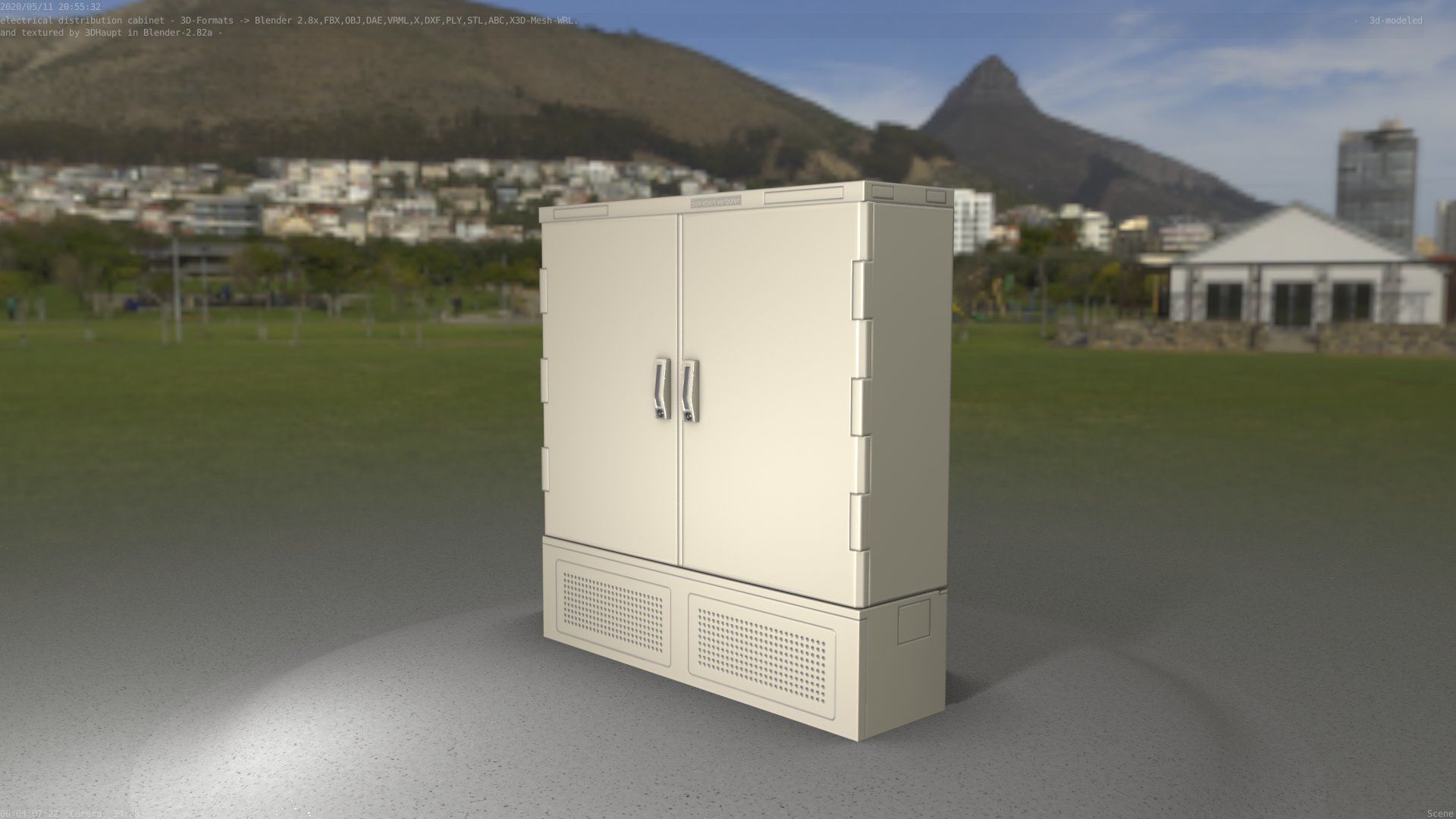 Electrical Distribution Cabinet 60 Low-poly 3D model_51