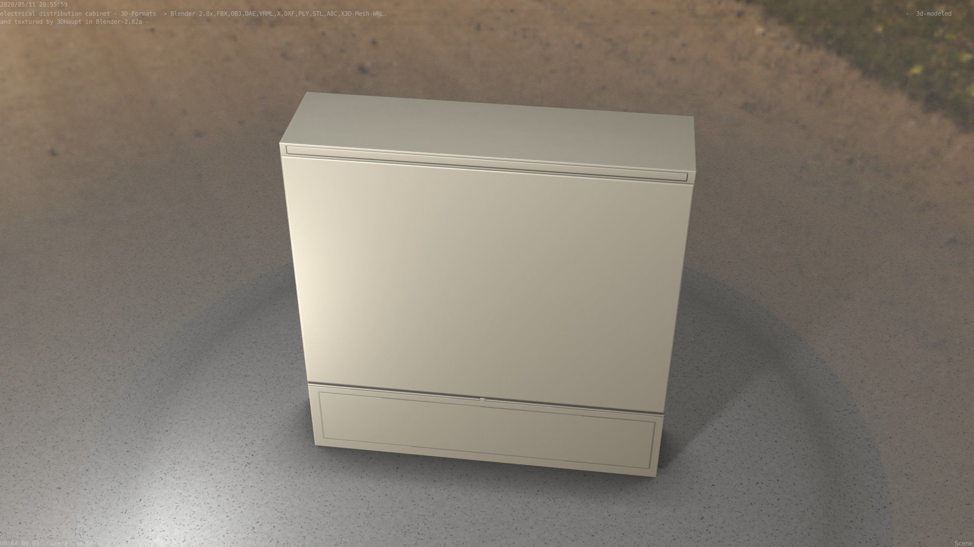 Electrical Distribution Cabinet 60 Low-poly 3D model_80