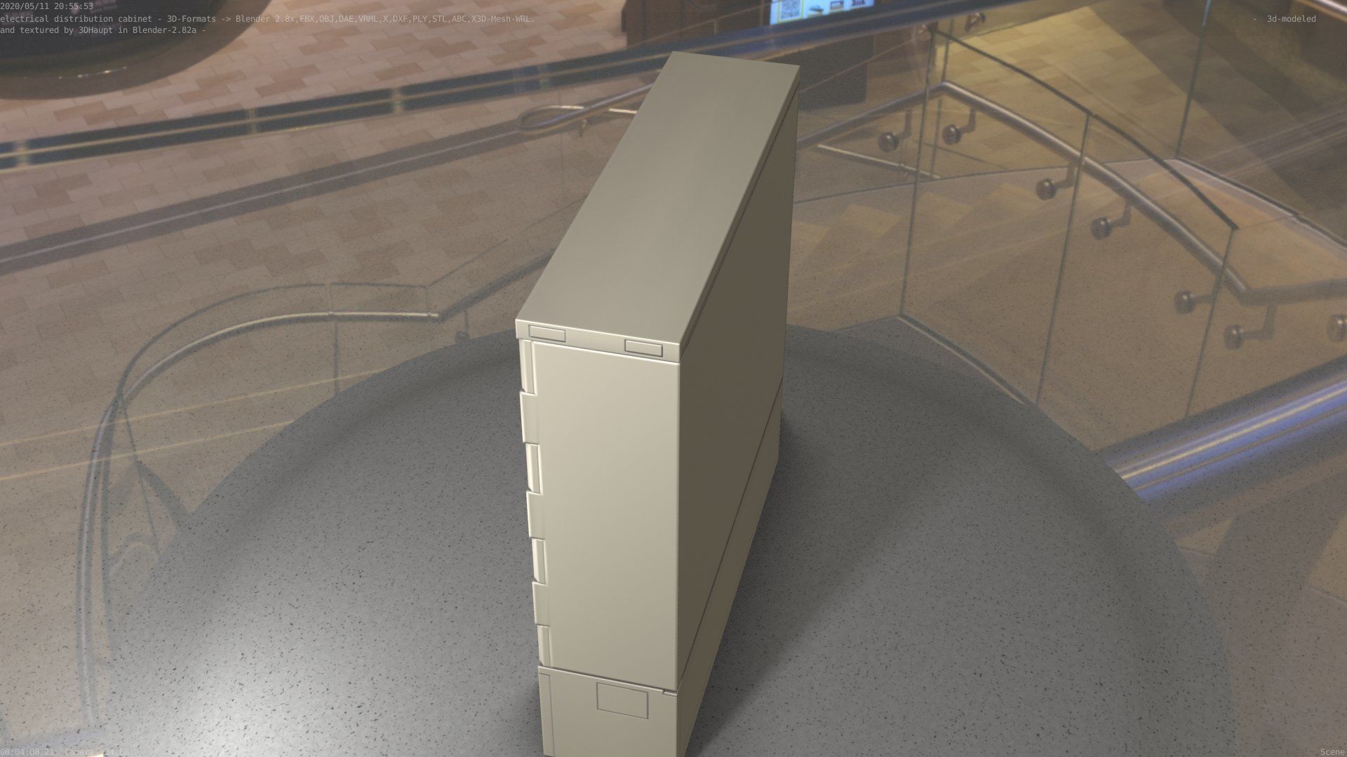 Electrical Distribution Cabinet 60 Low-poly 3D model_74