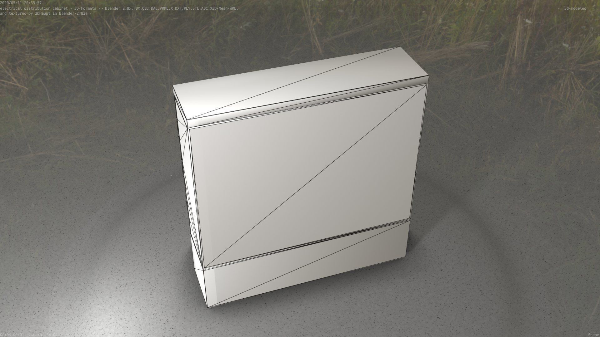 Electrical Distribution Cabinet 60 Low-poly 3D model_78