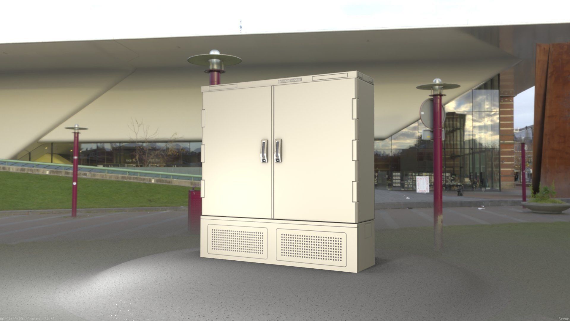 Electrical Distribution Cabinet 60 Low-poly 3D model_97