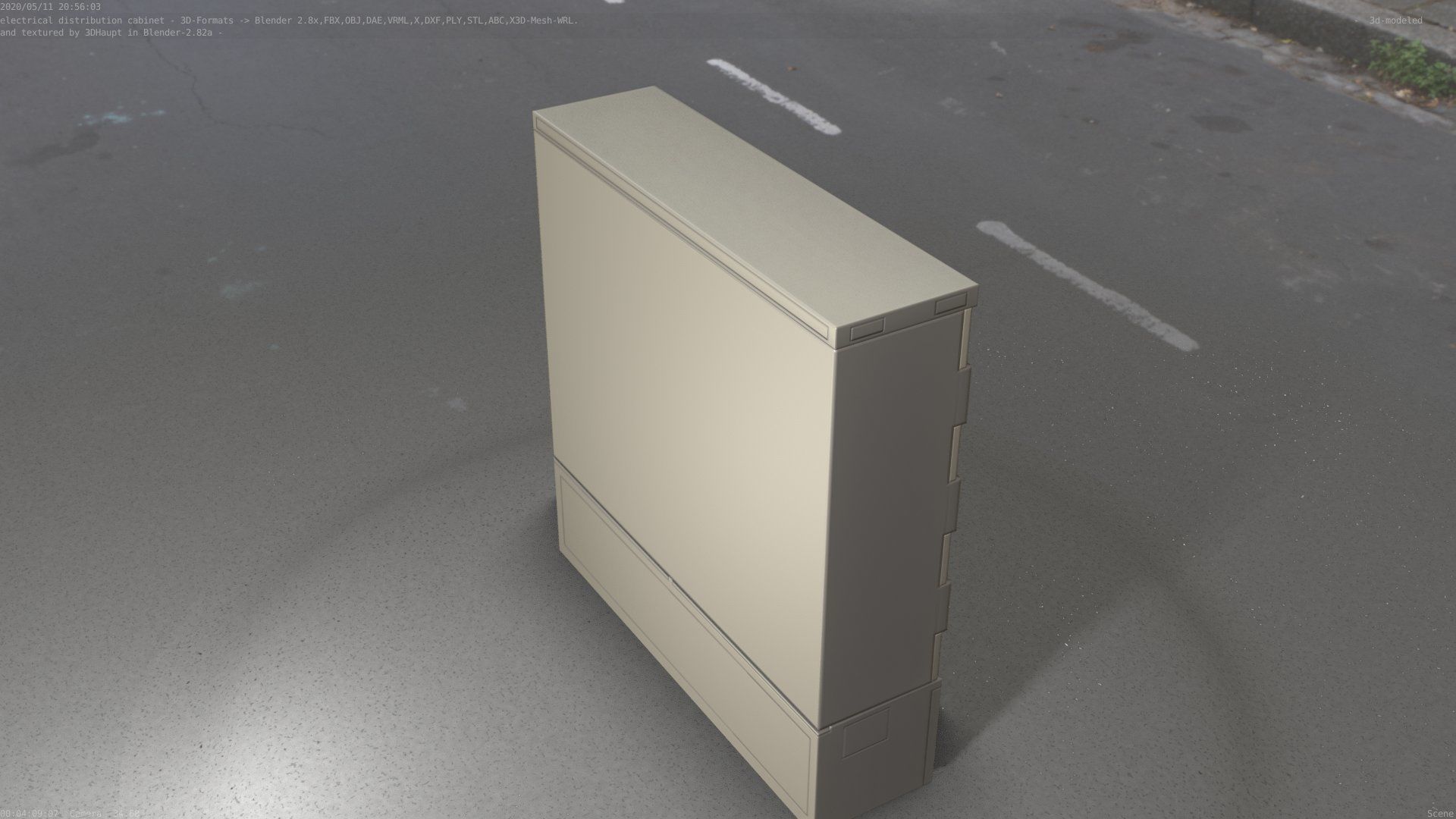 Electrical Distribution Cabinet 60 Low-poly 3D model_84
