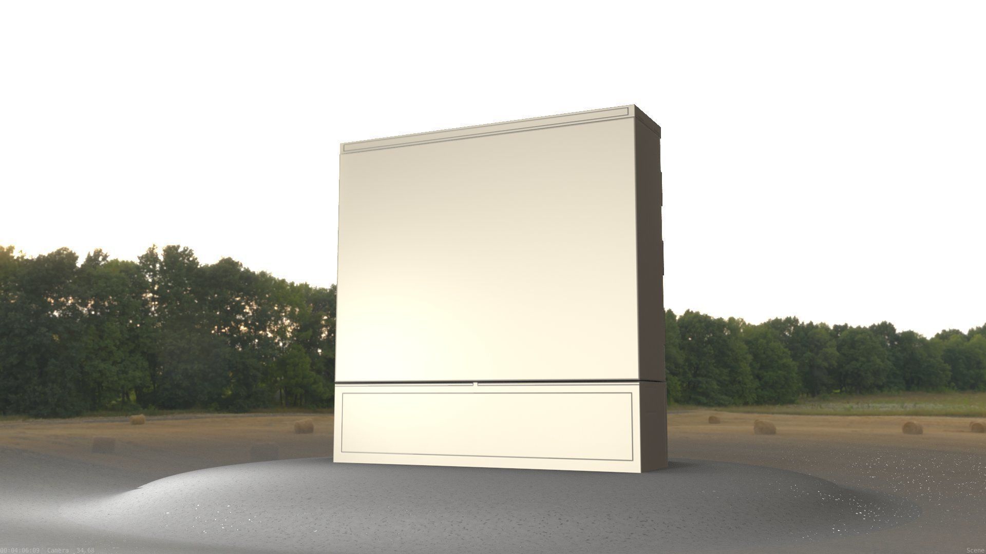 Electrical Distribution Cabinet 60 Low-poly 3D model_16