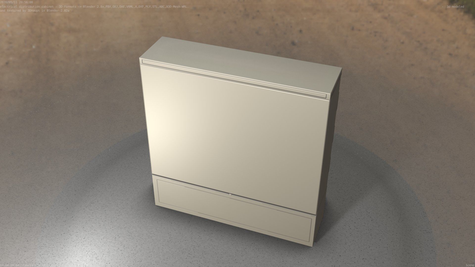 Electrical Distribution Cabinet 60 Low-poly 3D model_81