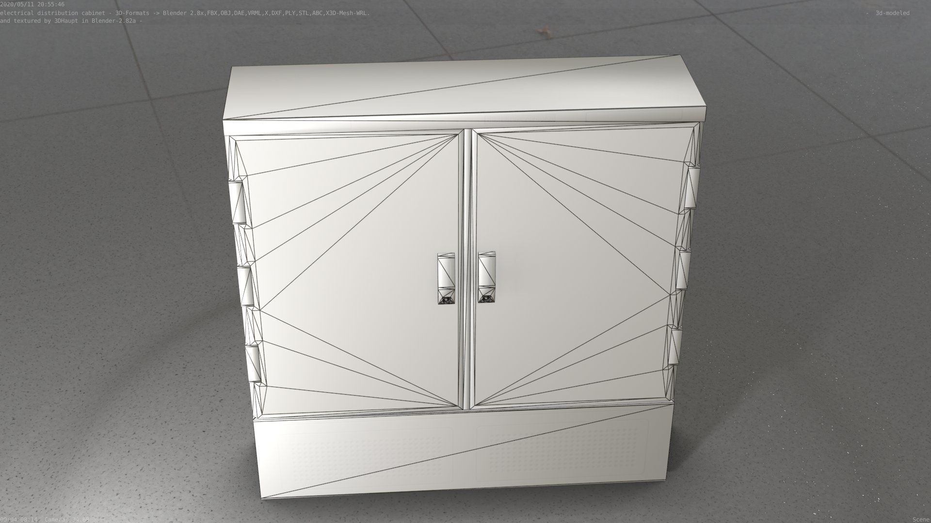 Electrical Distribution Cabinet 60 Low-poly 3D model_67