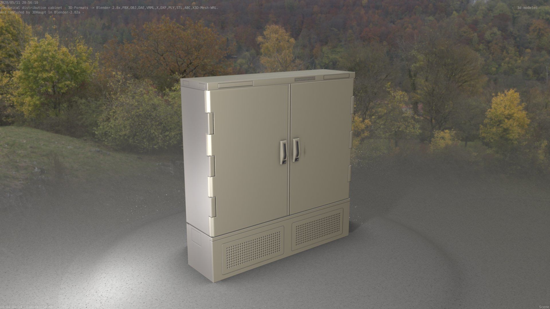Electrical Distribution Cabinet 60 Low-poly 3D model_91
