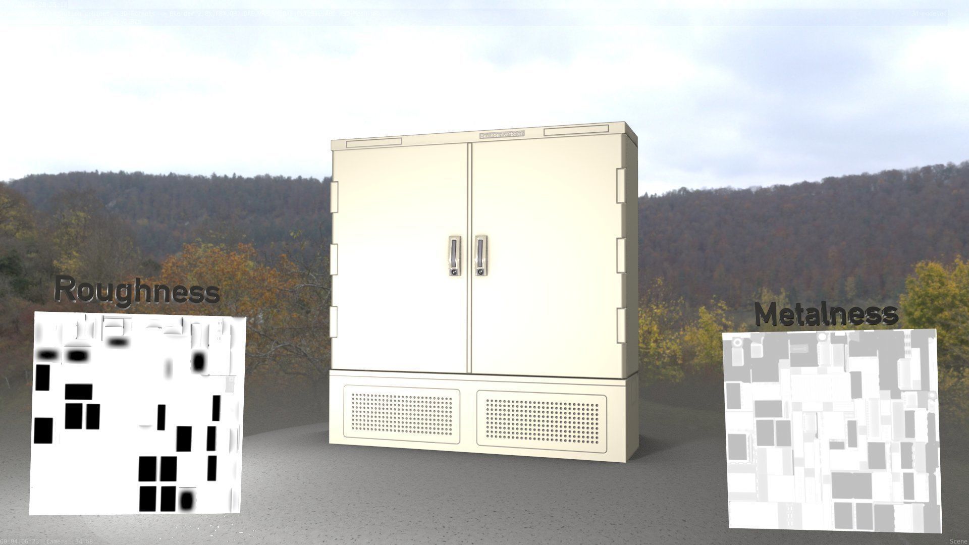 Electrical Distribution Cabinet 60 Low-poly 3D model_28
