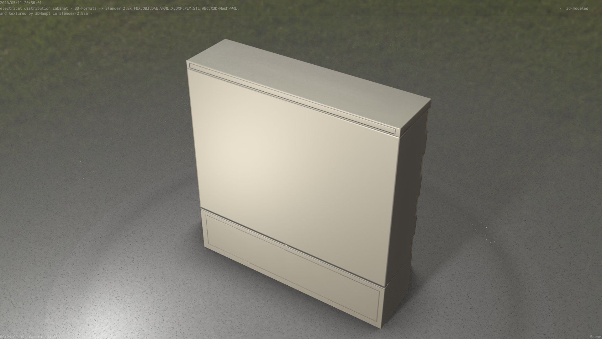 Electrical Distribution Cabinet 60 Low-poly 3D model_82