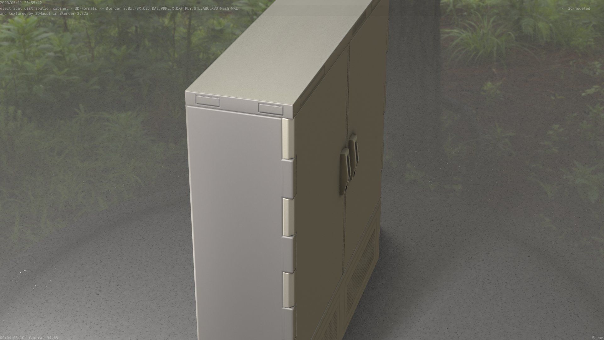 Electrical Distribution Cabinet 60 Low-poly 3D model_63