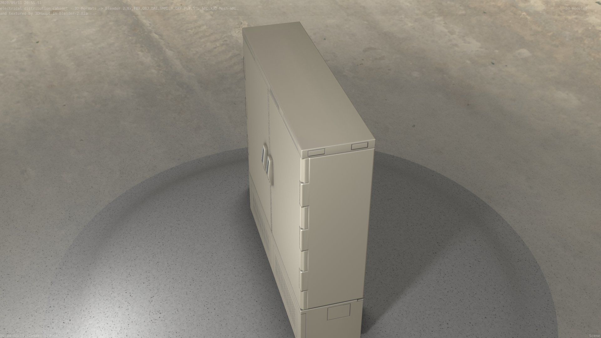 Electrical Distribution Cabinet 60 Low-poly 3D model_72