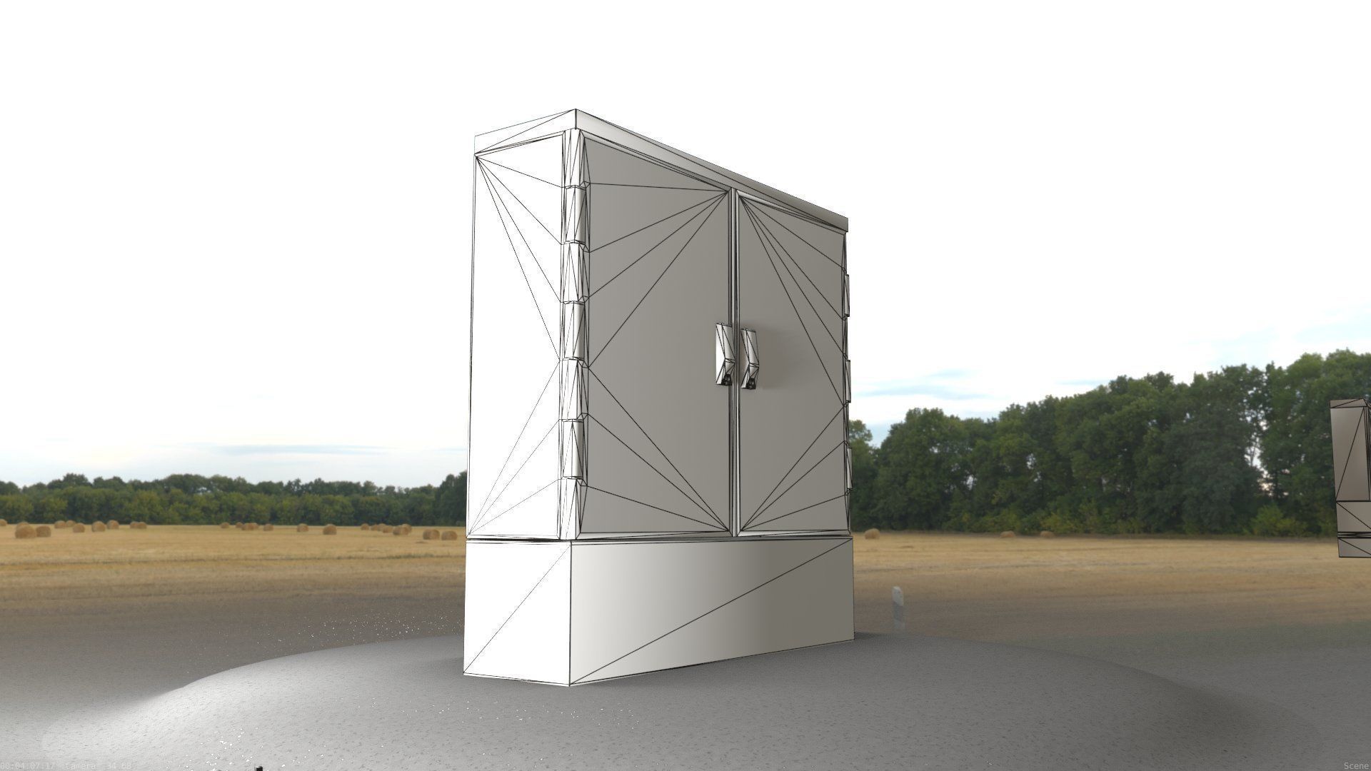 Electrical Distribution Cabinet 60 Low-poly 3D model_46