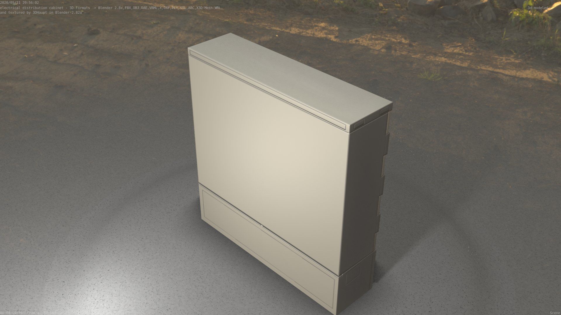 Electrical Distribution Cabinet 60 Low-poly 3D model_83