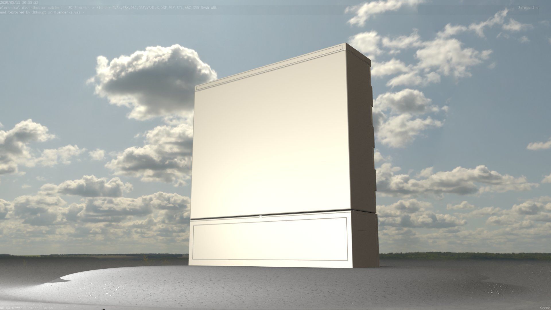 Electrical Distribution Cabinet 60 Low-poly 3D model_41