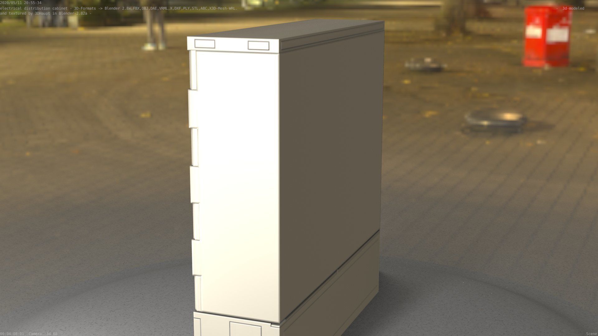 Electrical Distribution Cabinet 60 Low-poly 3D model_54