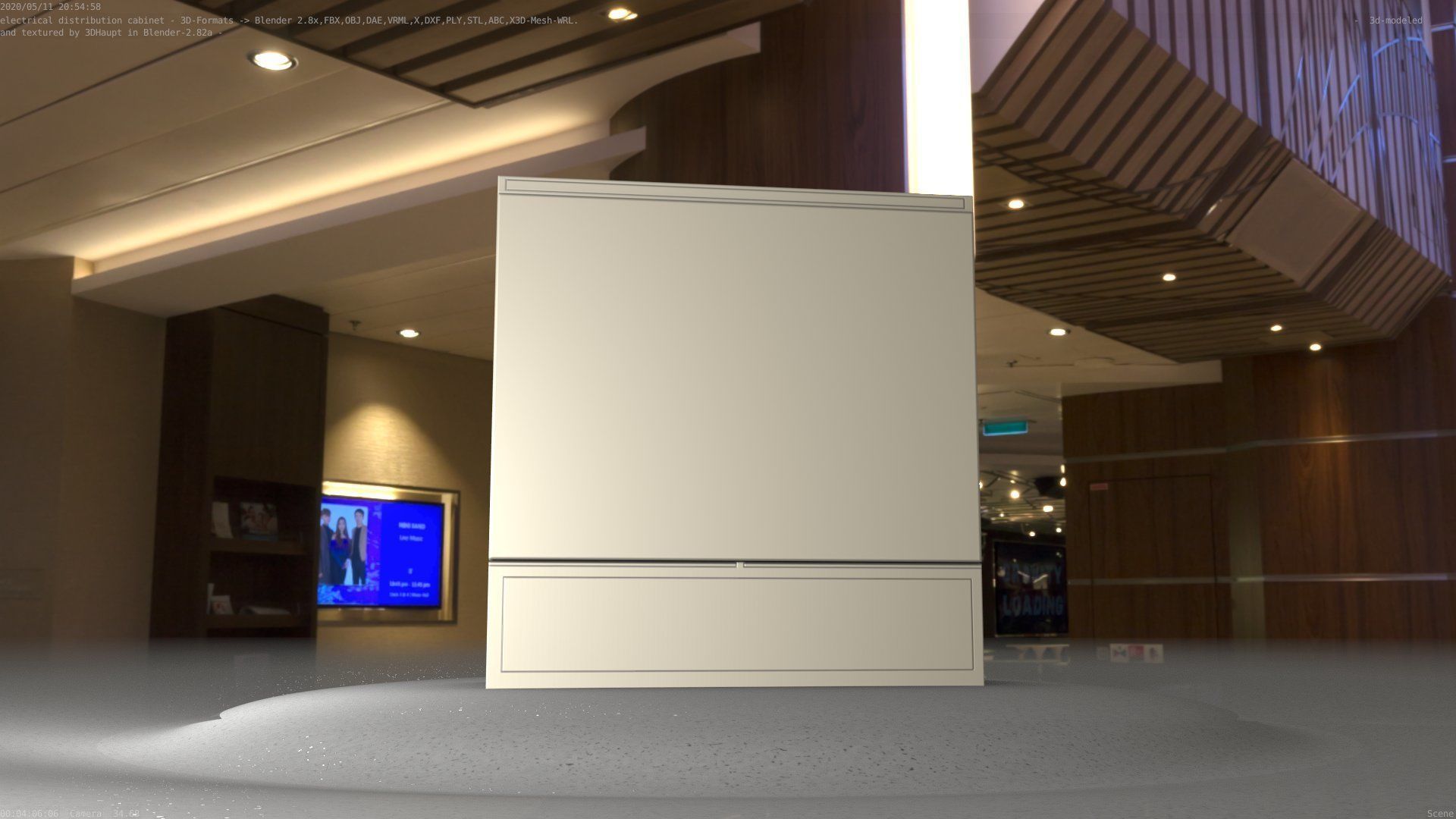 Electrical Distribution Cabinet 60 Low-poly 3D model_13